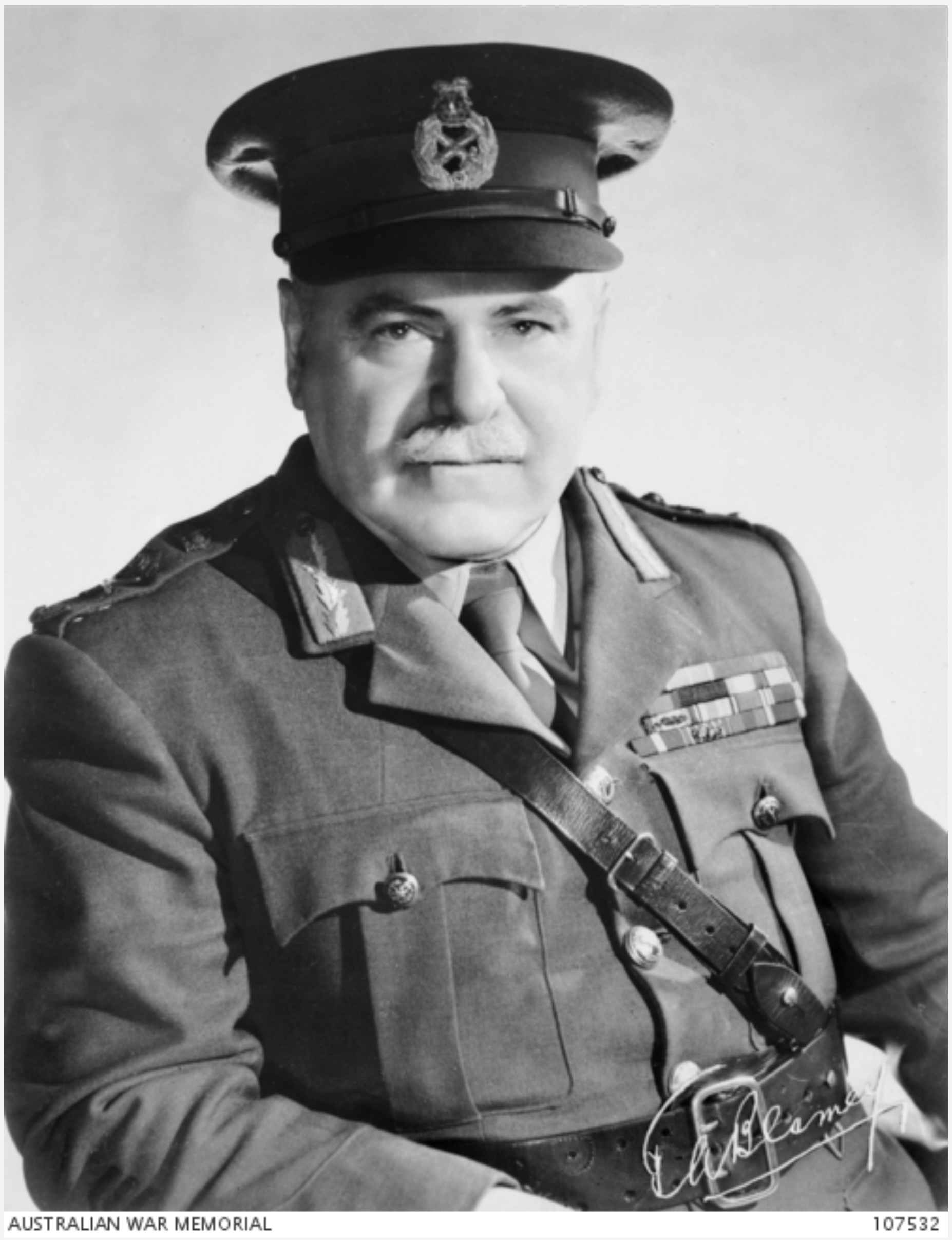 Formal portrait of General Sir Thomas Blamey, the Club's Patron and first Life Member